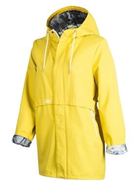 JOHAUG NOW (Norway) Classic Yellow Casual Parka Lightweight Rain Jacket (S)